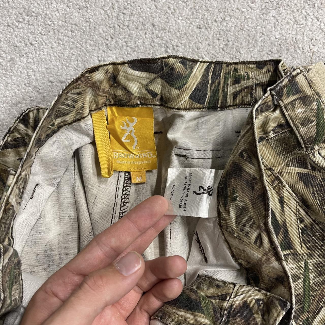 Browning Mossy Oak camo cargo pants Y2K Medium khaki Loose floaty camouflage hunting utility trouser