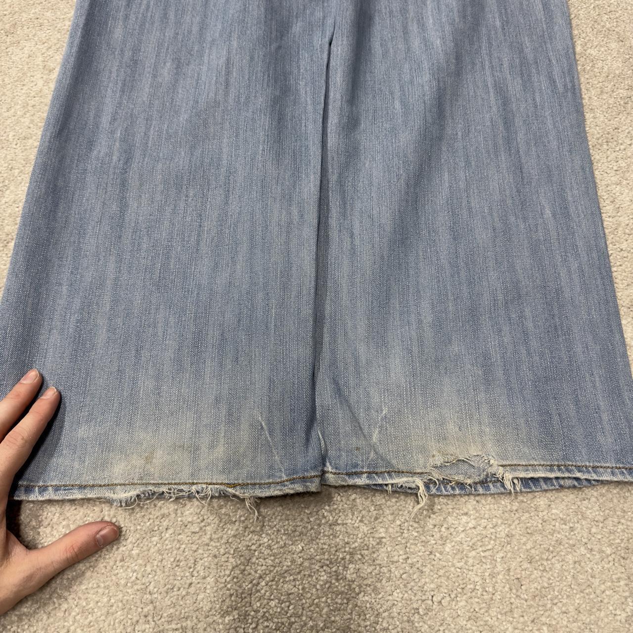 Y2K baggy ecko unltd jeans washed blue denim W34L32 Baggy fit loose surf style pants