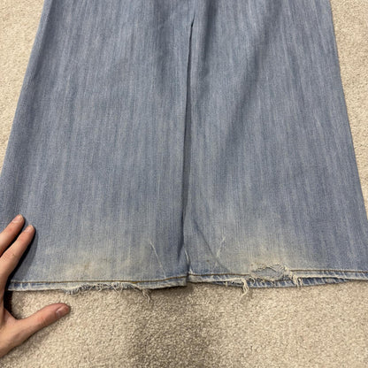 Y2K baggy ecko unltd jeans washed blue denim W34L32 Baggy fit loose surf style pants