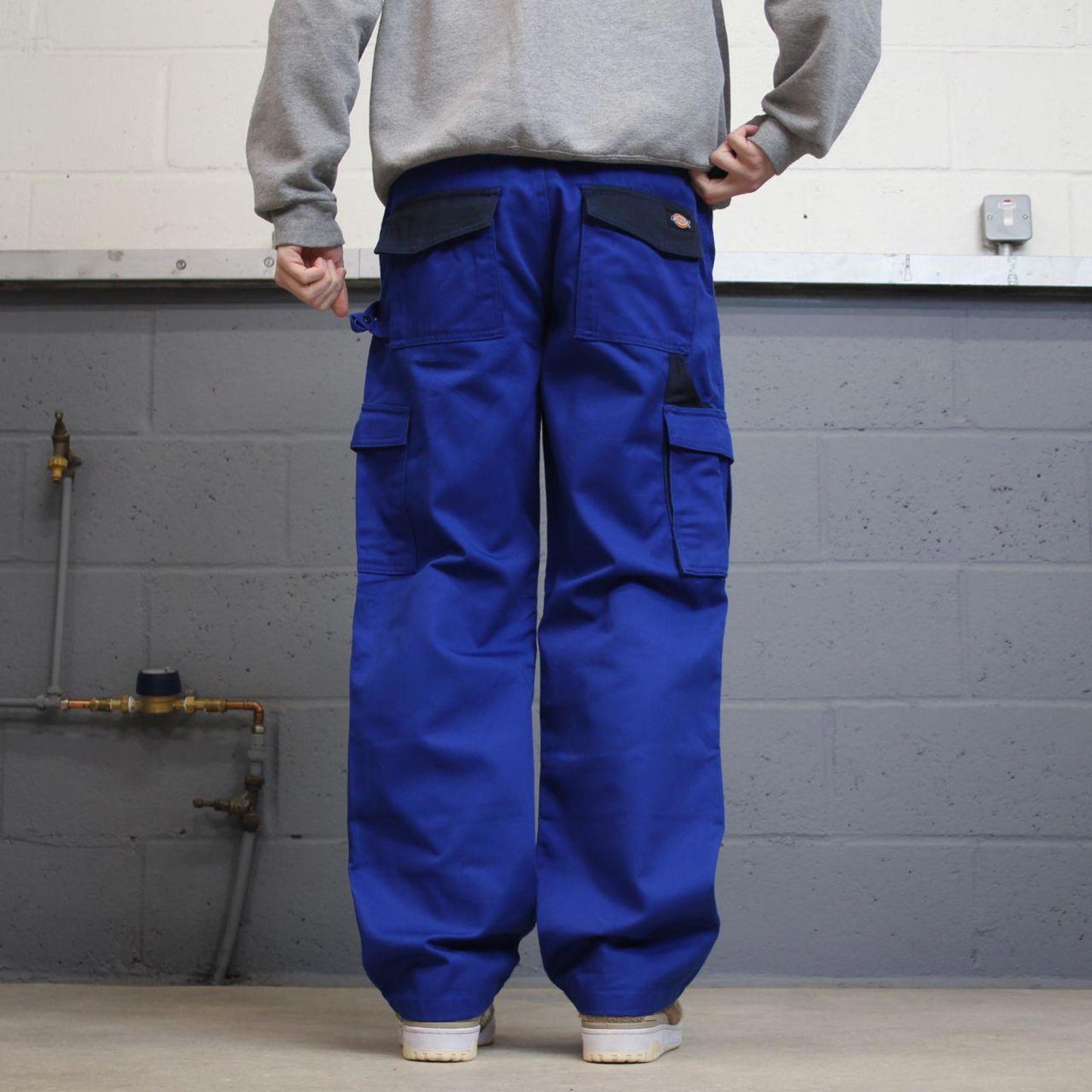 Y2K Dickies cargo work pants skater style blue Loose straight leg utility trousers