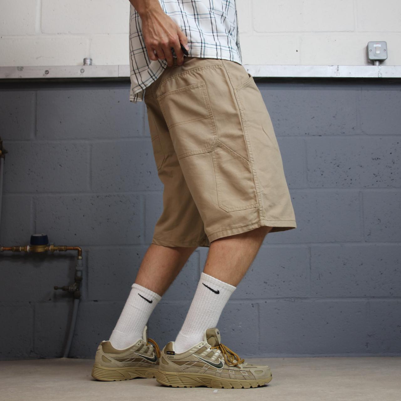 Blue Mountain carpenter shorts y2k tan Loose fit surfer style summer utility shorts