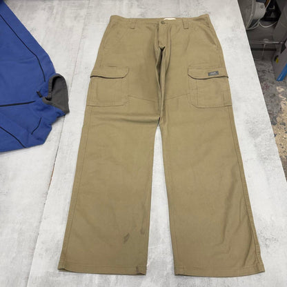 Wrangler cargo pants skater workwear W36L32 Khaki loose y2k carpenter trousers casual streetwear USA