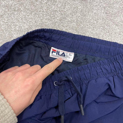 Vintage Y2K Fila tracksuit bottoms navy red