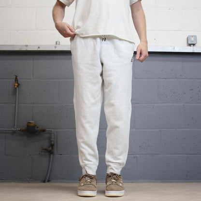 Y2k grey Reebok joggers L mens gym sweatpants drawstrings embroidered logo