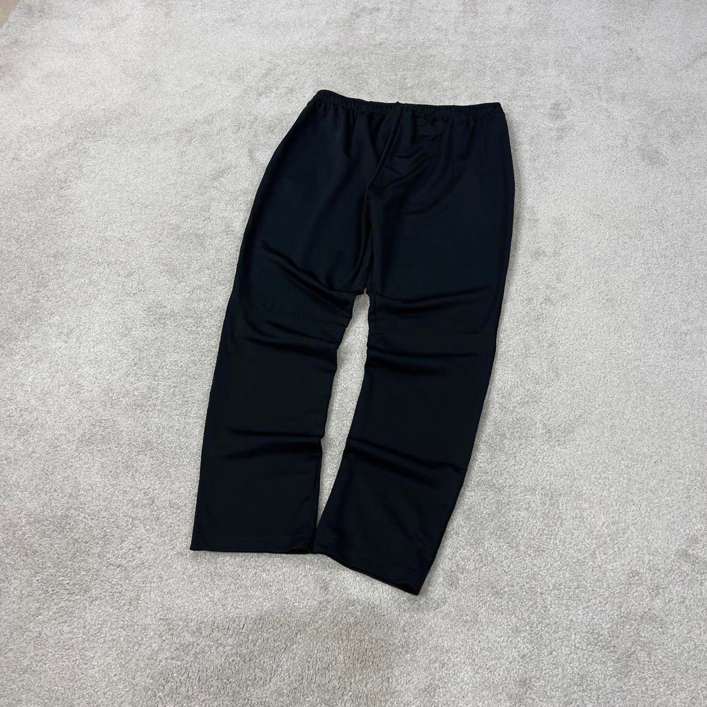 Black Nike Dri-Fit joggers Large Swoosh logo y2k style sportswear track pants