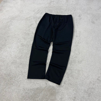 Black Nike Dri-Fit joggers Large Swoosh logo y2k style sportswear track pants