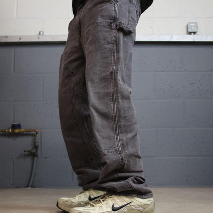 Old Navy Y2K denim carpenter jeans W36L32 grey Straight leg double knee flex skater pants