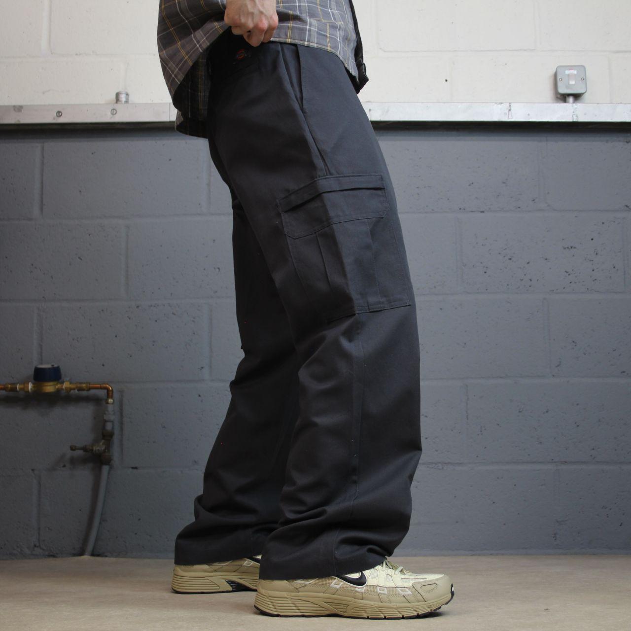 Dickies baggy cargo pants y2k grey W34L32 Loose fit skater work pants, belt loops, utility pockets