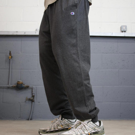 Y2k Grey Champion Cargo Joggers XXL mens loose sweatpants print logo