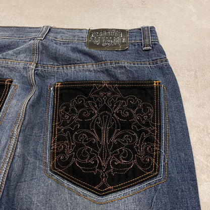 Blue embroidered Makavelli jeans W34L31 loose y2k style denim