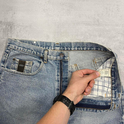 Blue embroidered Pepe Jeans W34L32 y2k style designer denim