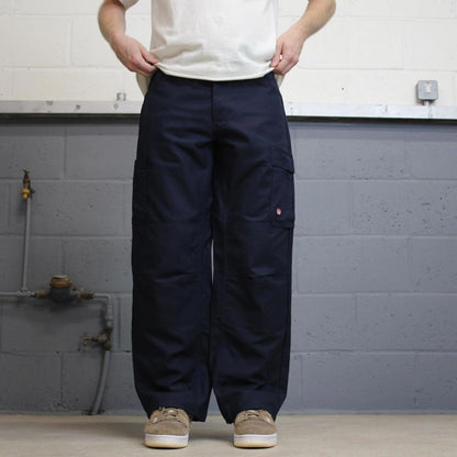 Baggy Red Kap cargo pants W32L30 navy loose wide leg y2k style double knee carpenter trousers