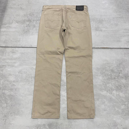 Beige Levis jeans W34 L32 beige 514 pants white tab logo