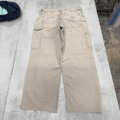 Mens Carhartt carpenter pants W32 L26 beige loose 90s style cargos