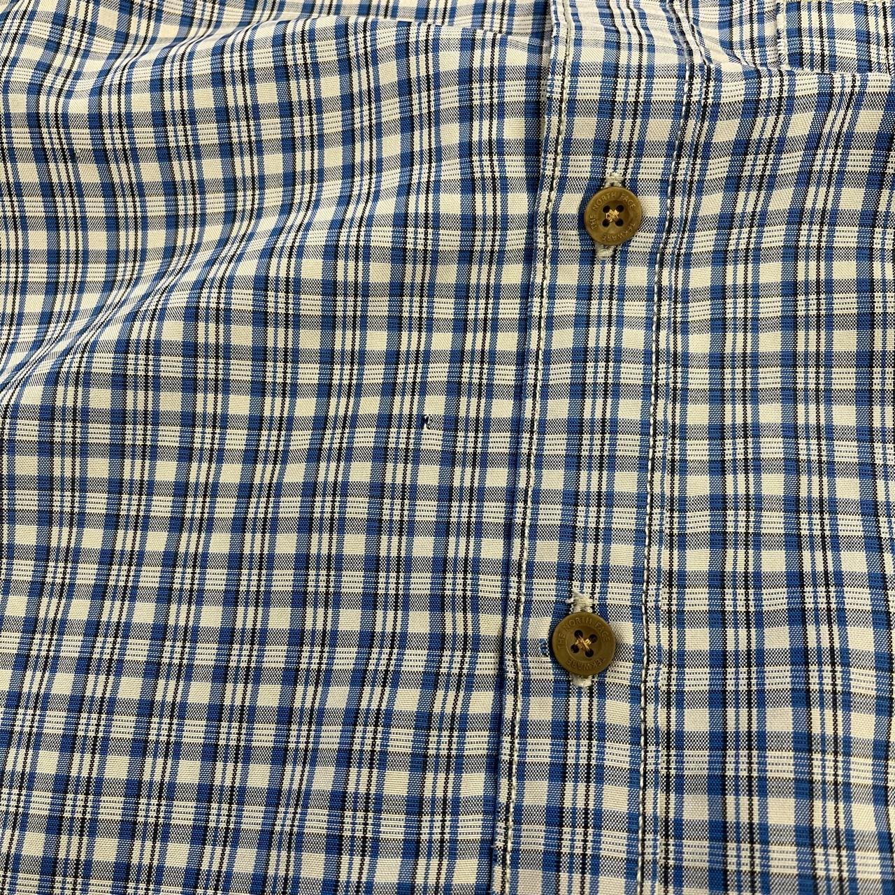 North Face checkered short sleeve shirt blue TNF Festival style surf check shirt