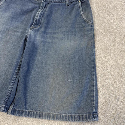 Loose baggy y2k denim shorts blue 96 North floaty skater surf style summer shorts