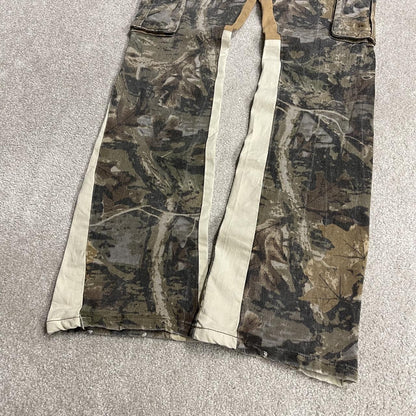 Y2K bootcut camo jeans paneled style green Another Hype Piece  bootcut cargo pants