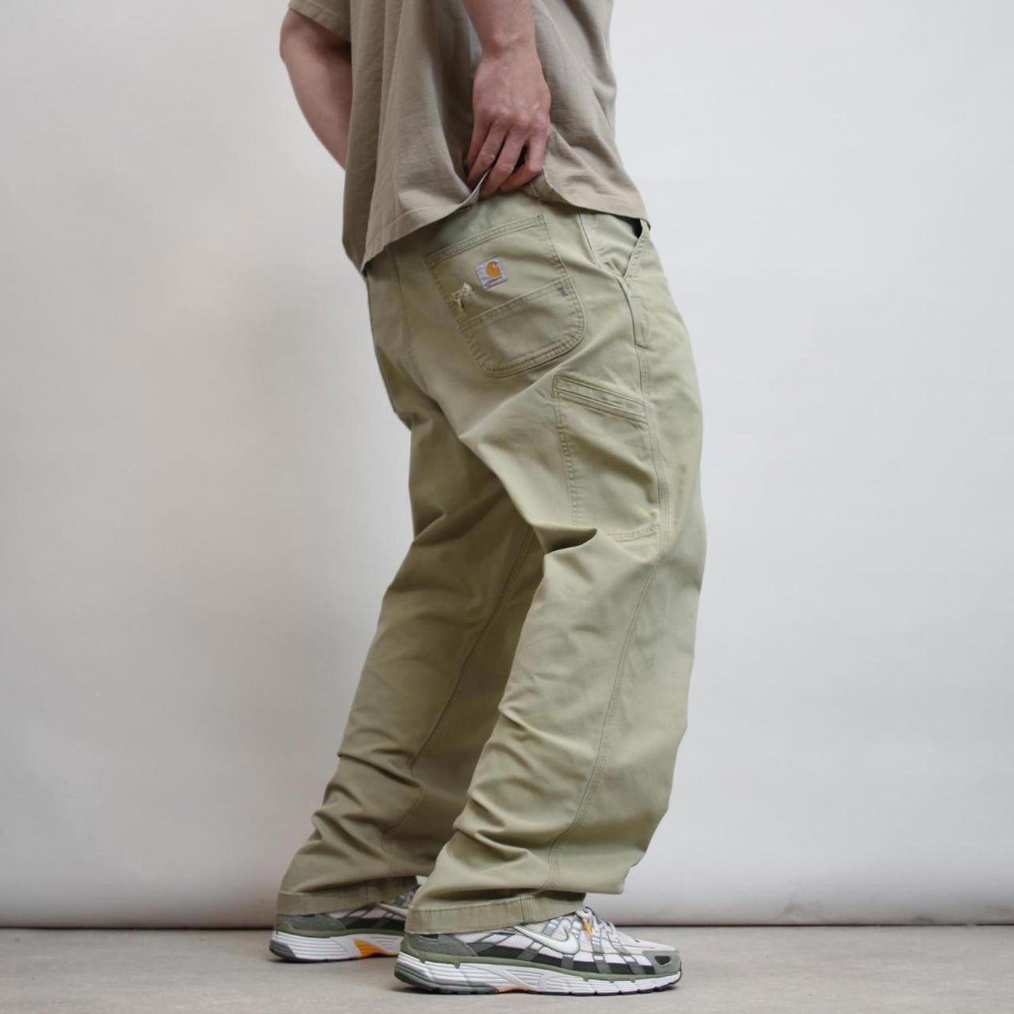 Carhartt carpenter pants W40L32 loose relaxed fit khaki beige cargos skate style