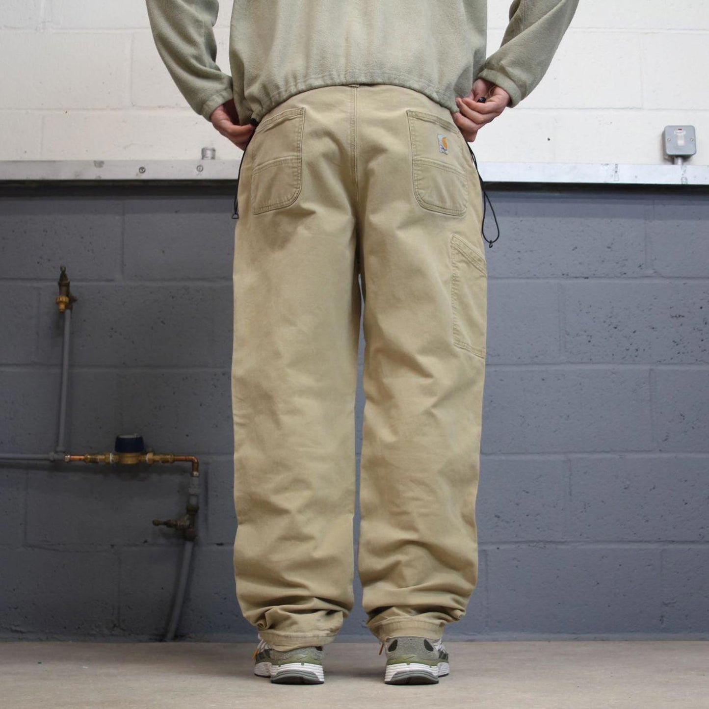 Y2K Carhartt carpenter jeans khaki Relaxed fit canvasy skate style workwear cargo pants