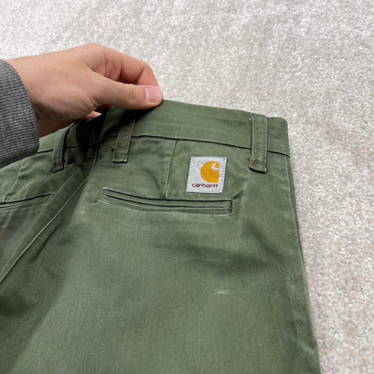 00s Carhartt WIP chino pants W28L32 green SID Pant skater slim work trousers utility