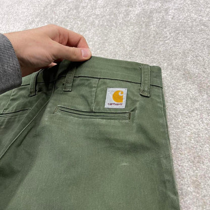 00s Carhartt WIP chino pants W28L32 green SID Pant skater slim work trousers utility