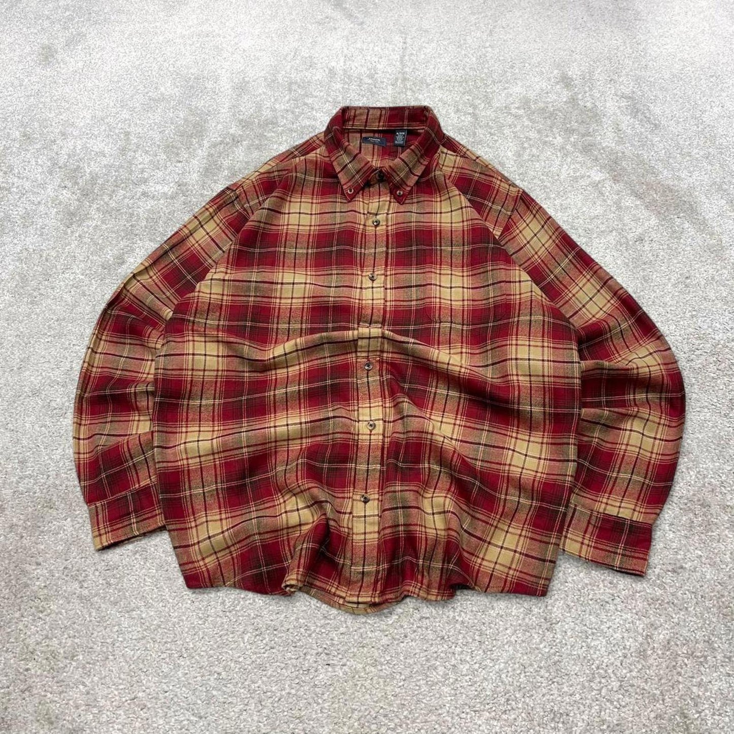 Arrow check flannel shirt XL men's long sleeve button up checkered autumn y2k style