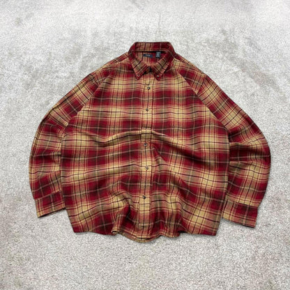 Arrow check flannel shirt XL men's long sleeve button up checkered autumn y2k style
