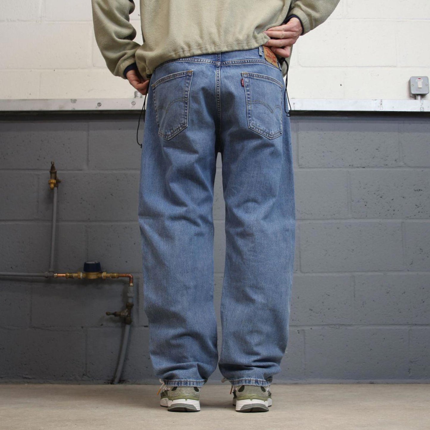 00s Levis 505 jeans y2k 90s casual style W38L29 straight leg blue 5 pocket denim pants autumn