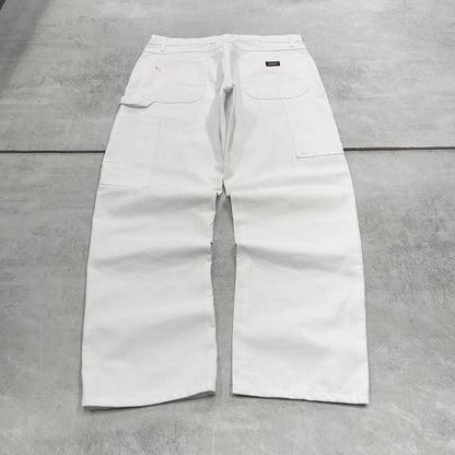 Dickies carpenter jeans W36L32 baggy white canvas cargo skater style jeans