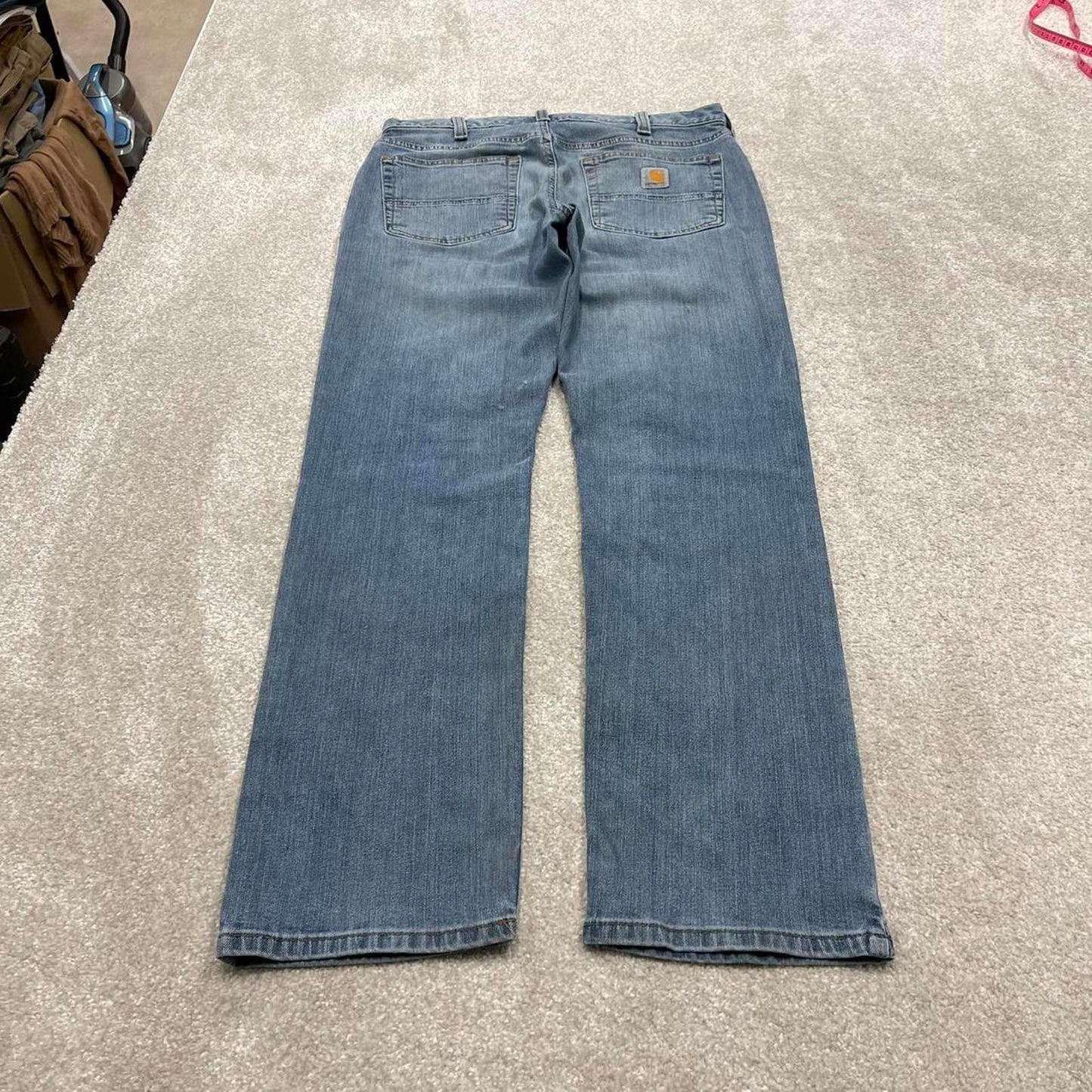 Y2k Carhartt jeans workwear denim W32L30 Mens blue relaxed fit 00s style skater pants