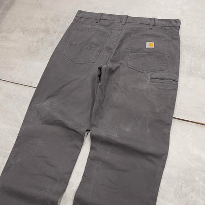 Carhartt carpenter pants W36L32 90s style skater canvasy loose Grey cargos