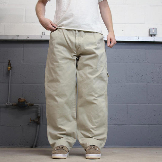Baggy Wrangler cargo pants W36 L30 beige wide leg y2k skater cargos