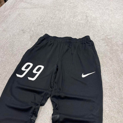 Y2k Nike tracksuit bottoms Small men's black slim joggers casual Dri-Fit gym wear track pants