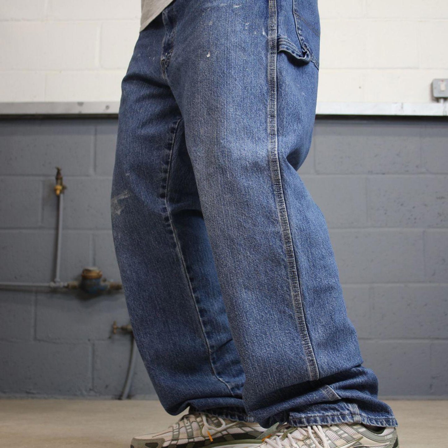 Dickies carpenter jeans W38L32 loose blue denim cargo skater style jeans