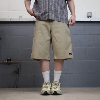 Dickies carpenter shorts long leg khaki Twill chino skater style shorts loose long leg