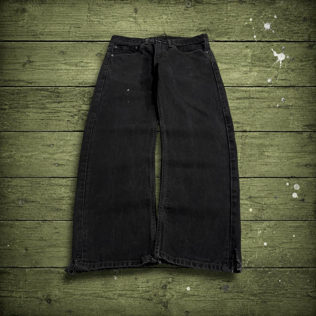 Levi's 505 straight fit jeans y2k black Regular straight leg denim pants red tab logo