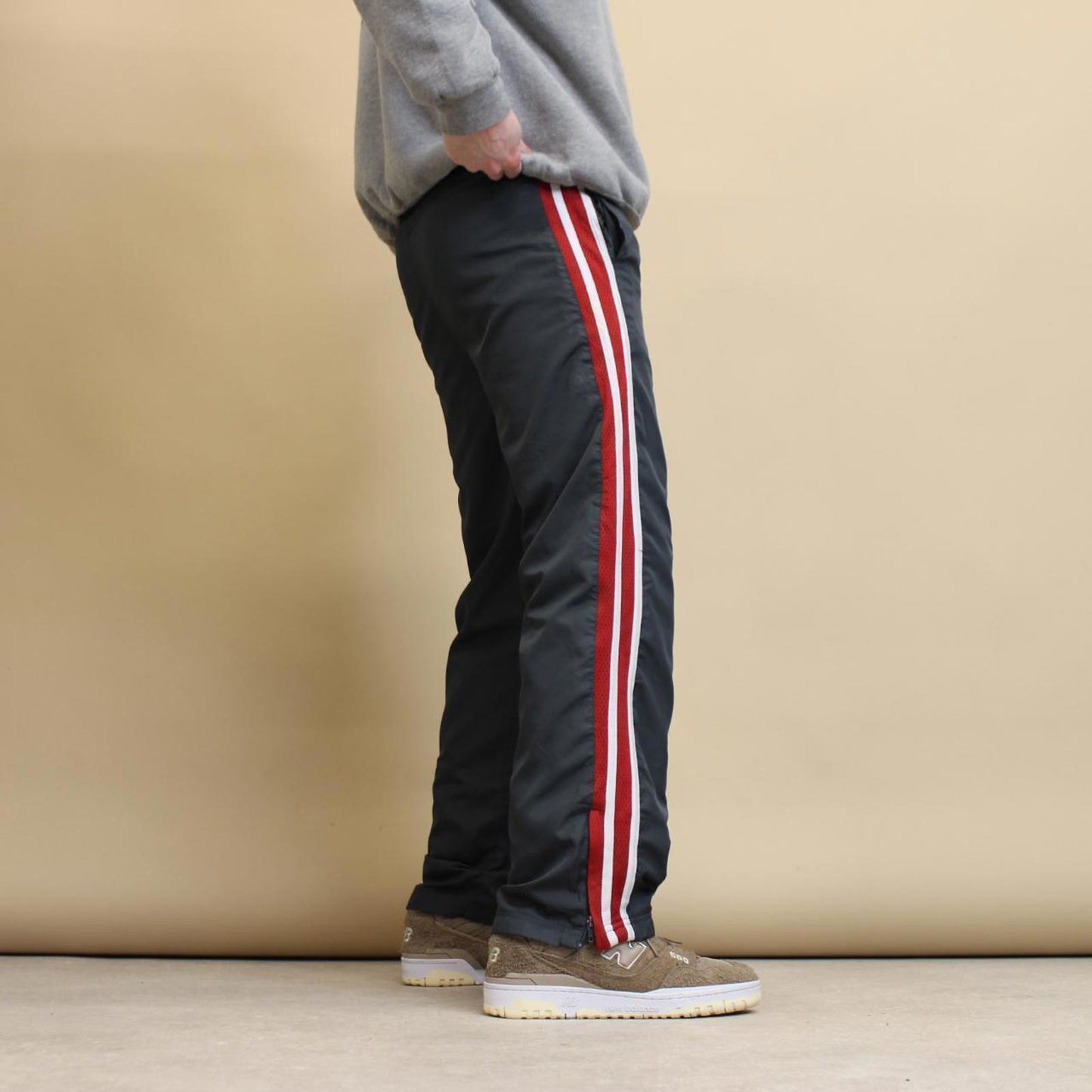 Starter tracksuit bottoms boys XL grey Loose y2k shell suit trackies