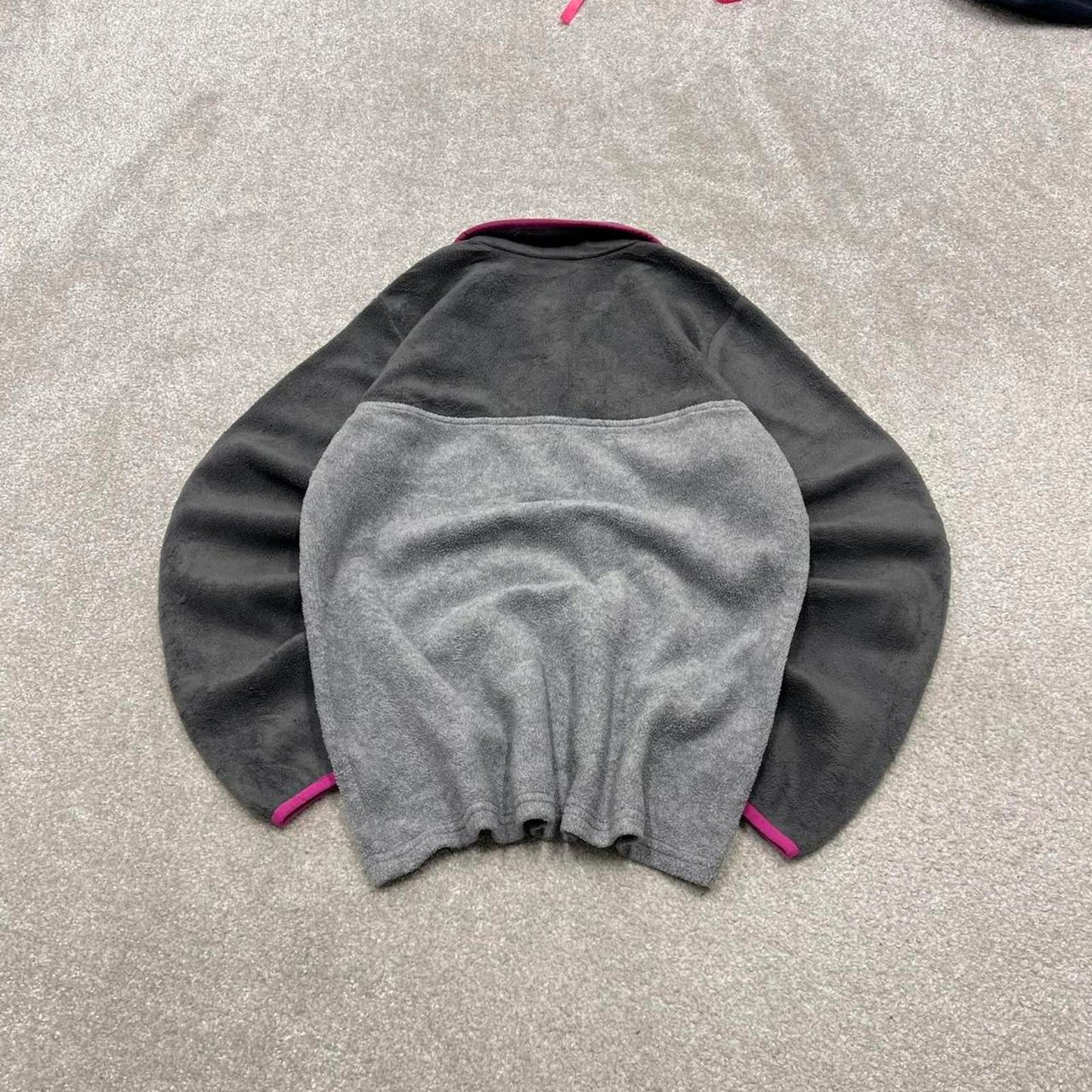 Grey Womens Columbia technical snap t fleece Medium y2k style autumn casual winter