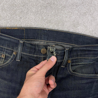 Indigo Blue Levis 511 jeans W30L32 y2k 90s style 5 pocket denim pants slim straight fit