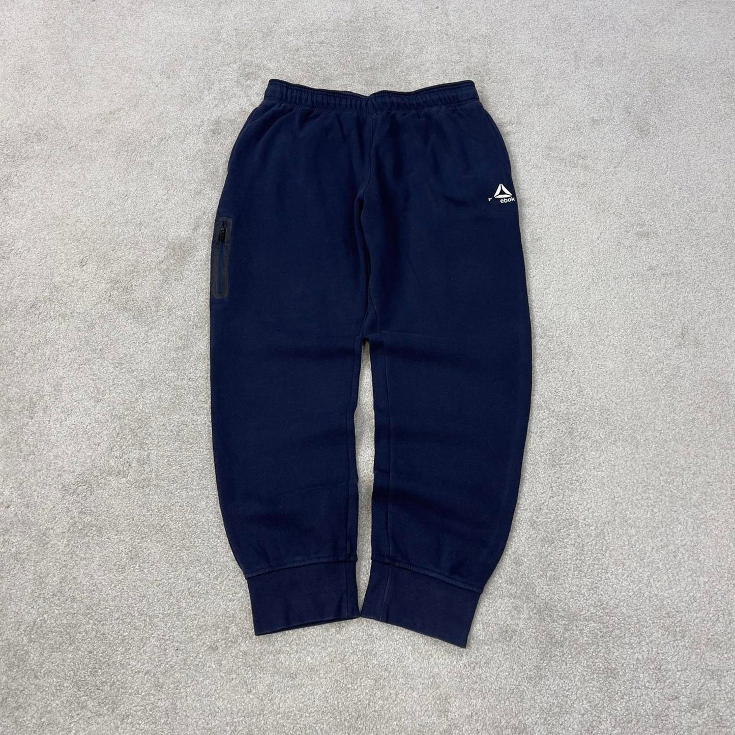 Navy Reebok joggers Large y2k style sportswear track pants print logo