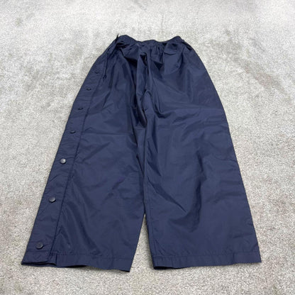 Navy Baggy Nike trackies M 8-10 loose y2k floaty leg joggers embroidered logo