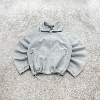 00s Columbia technical fleece M women's blue full zip up y2k style autumn adjustable waist