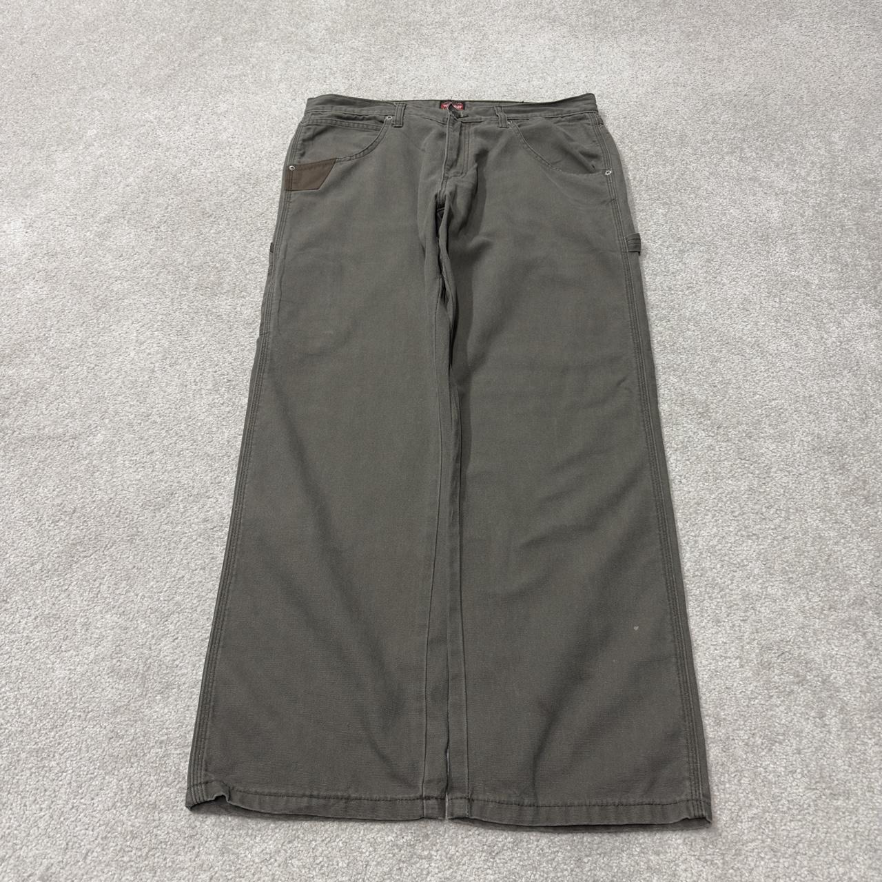 Wrangler carpenter jeans y2k green W34L30 Loose straight leg skater style workwear utility pants