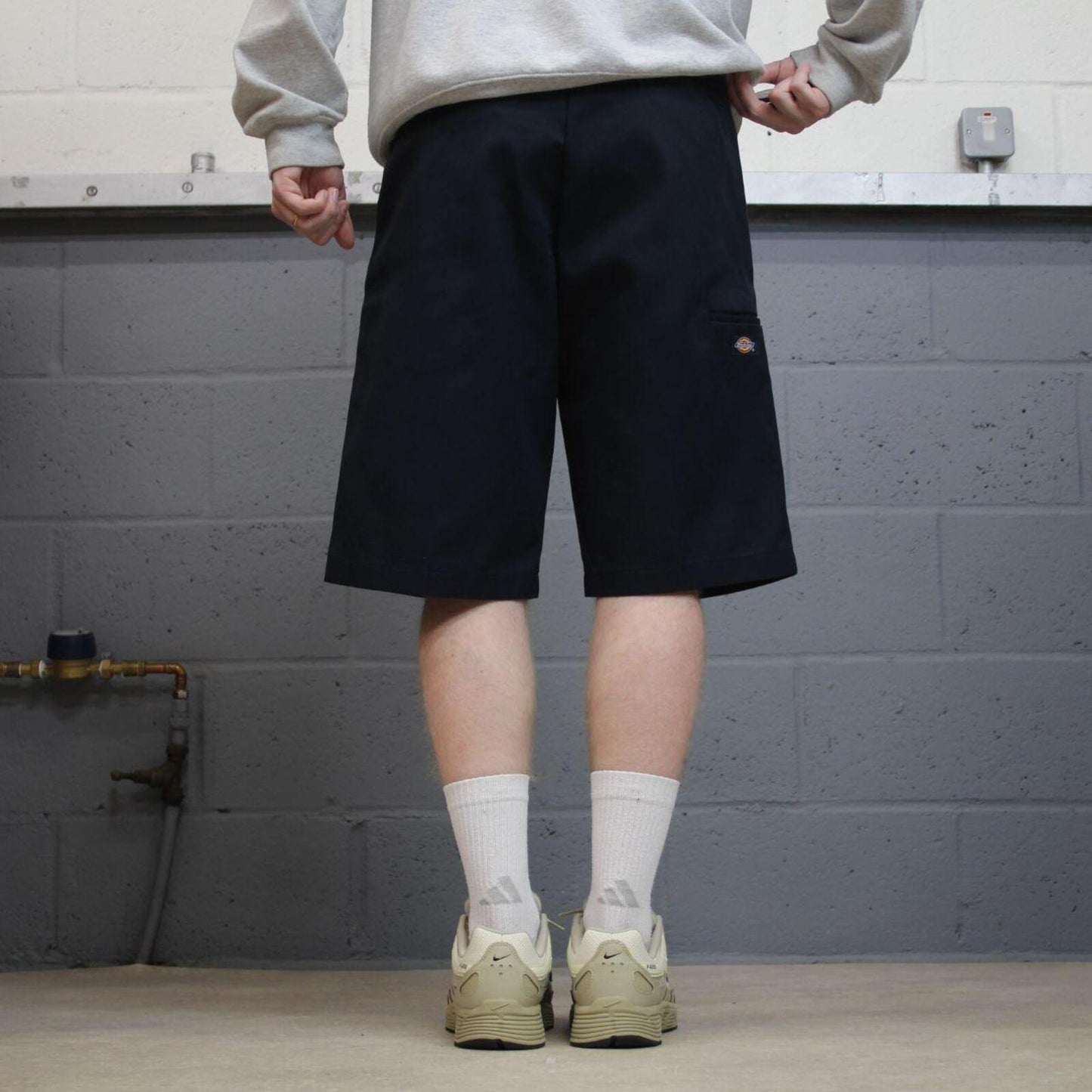 Dickies carpenter shorts long leg navy Twill chino skater style shorts loose long leg