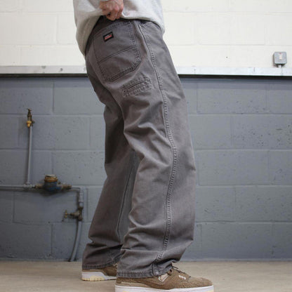 Baggy Dickies carpenter jeans W36L32 90s skate style grey canvasy cargos