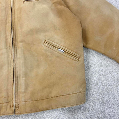 Vintage tan brown Carhartt Detroit jacket Large cropped traditional 1990 6BLJ