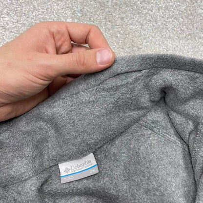 00s Columbia technical fleece 2XL women's grey full zip up y2k style autumn adjustable waist