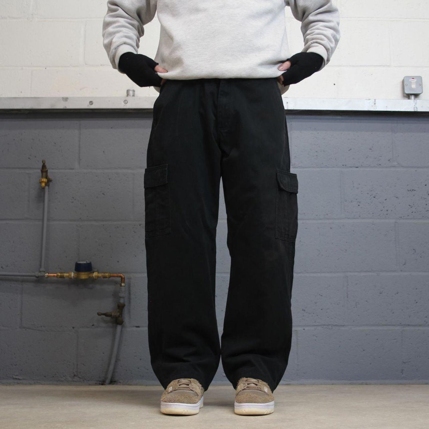 00s black Wrangler cargo pants W36L29 loose Y2K cargo skate pants