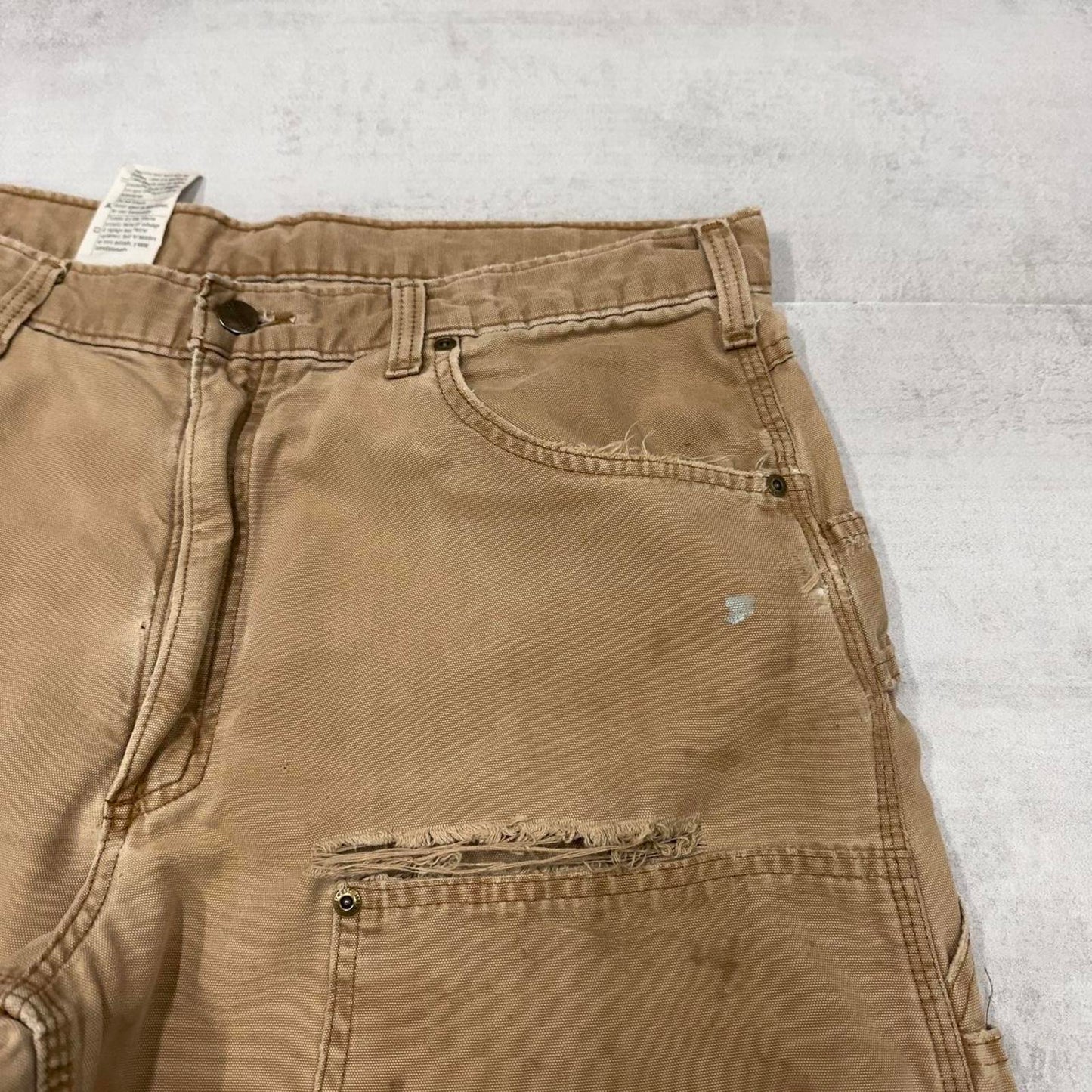 Carhartt double knee carpenter trousers W38L30 loose tan skater pants