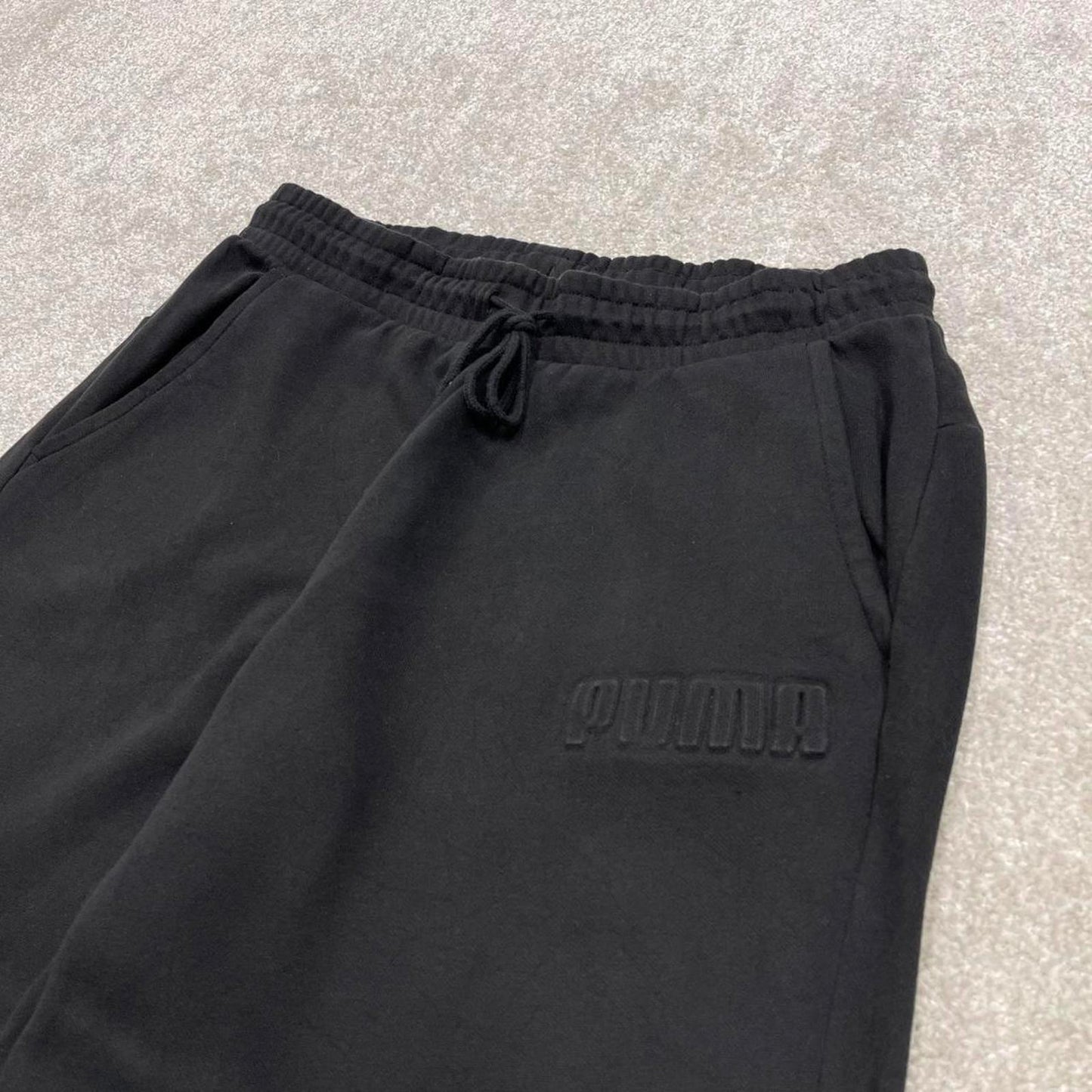 Vintage y2k Puma sweatpants black Loose drawstring gym joggers track pants